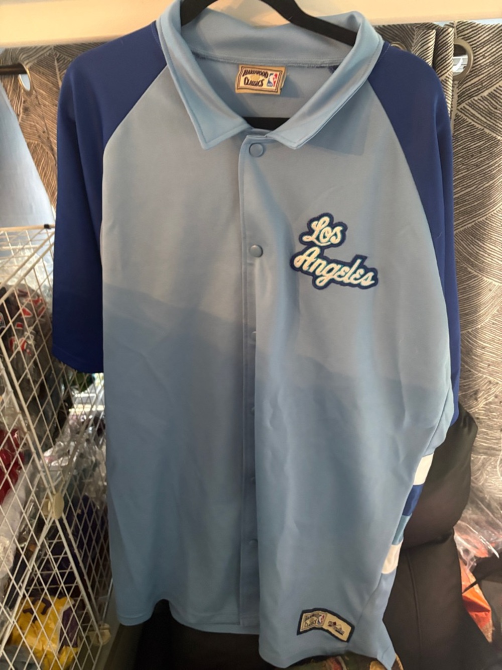 L.A. Lakers NBA Hardwood Classics Blue Throwback Shooting Shirt Vintage 4XL